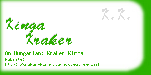 kinga kraker business card